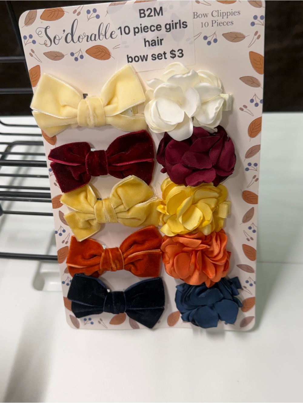 Multicolor baby Ribbon Hair Clip Set